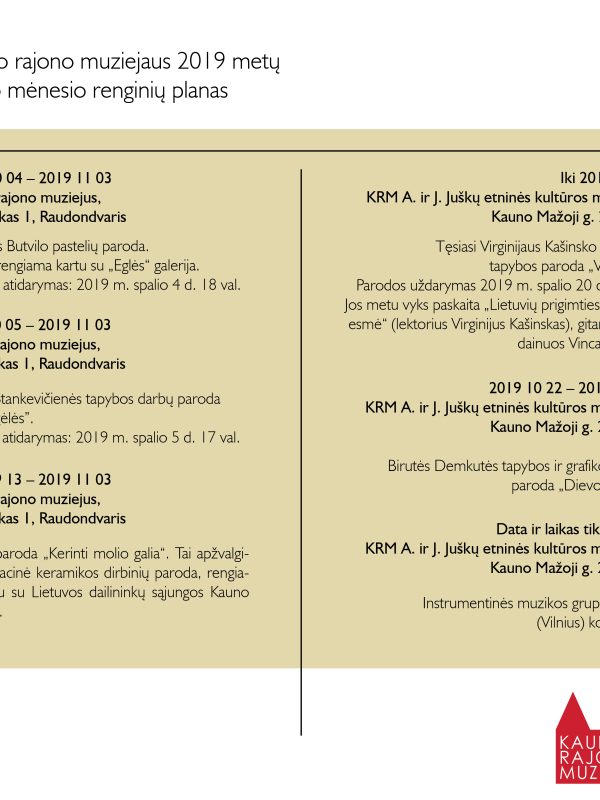 KRM 2019 10 renginiai